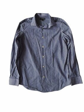 Banana Republic Blue and White Striped Dress Shirt